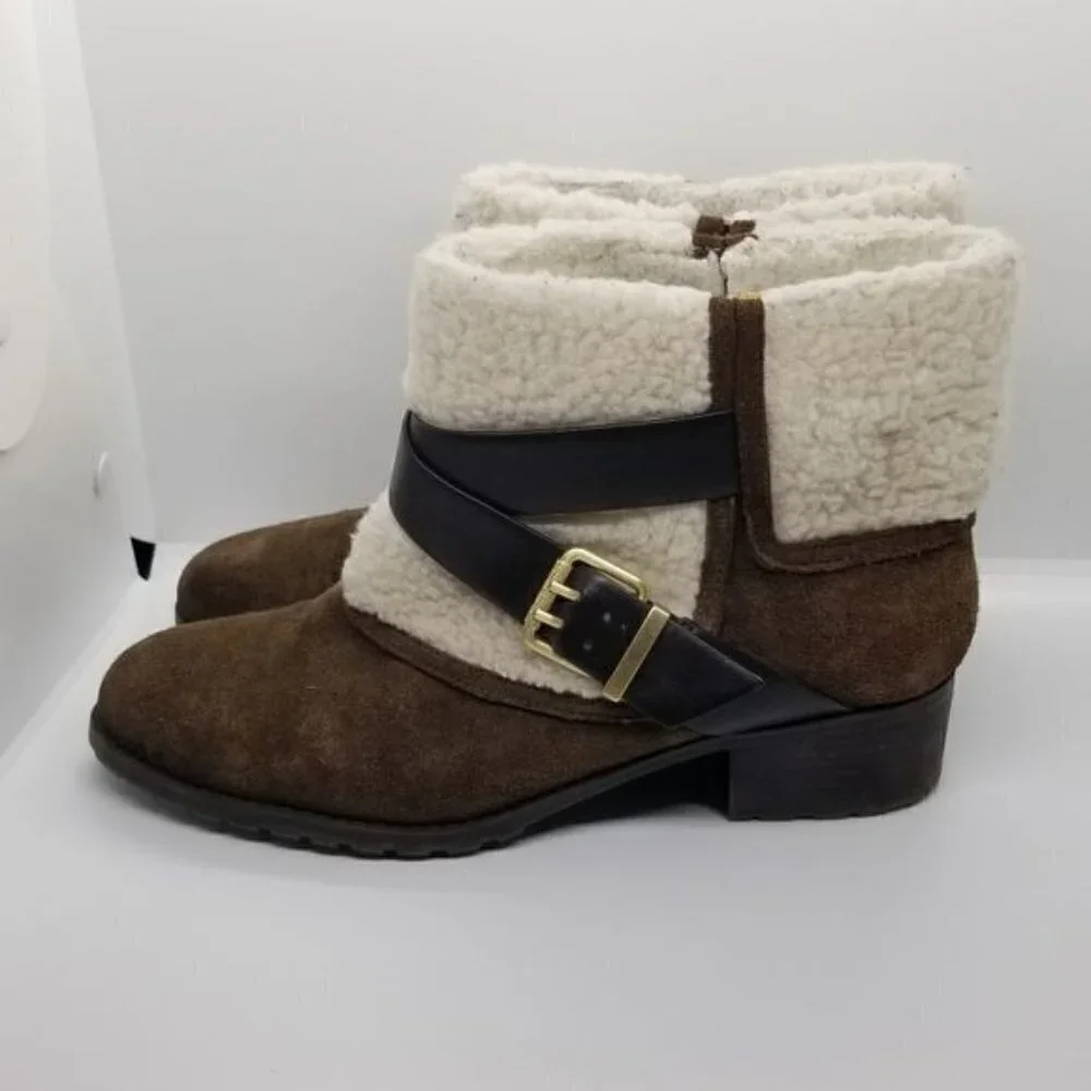 Charles by Charles David brown and cream Jen ankle boots US 9